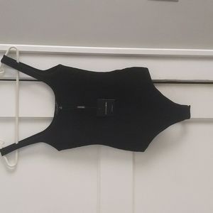 NWT JLUXLABEL Black bodysuit; size S